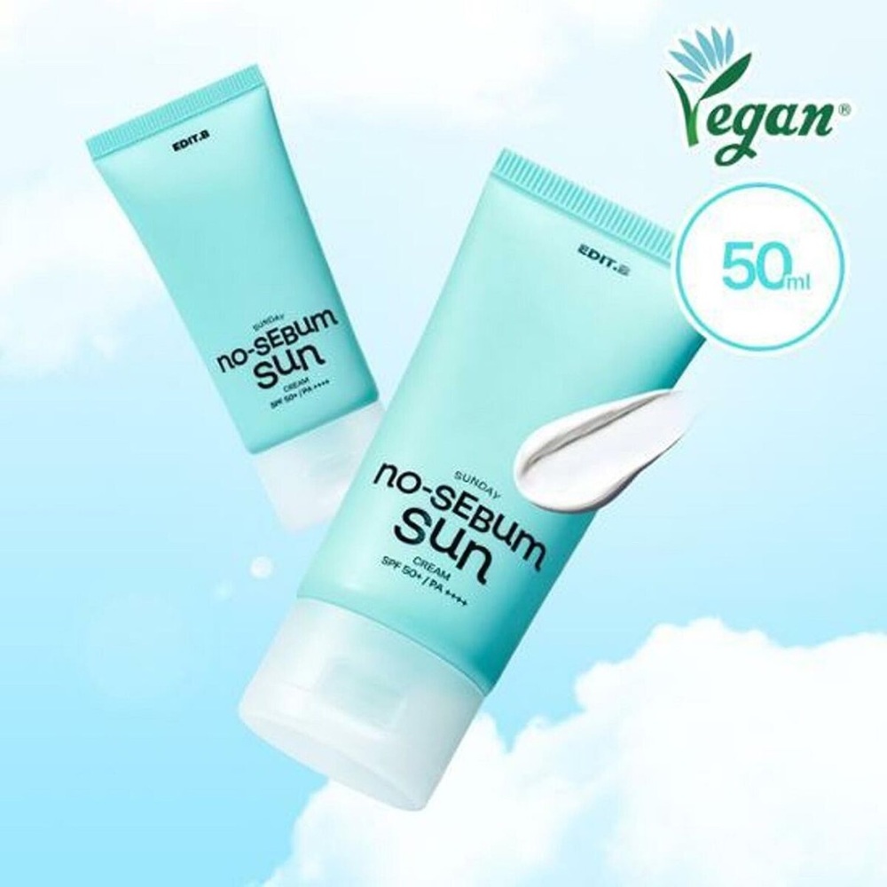 EDIT.B Sunday No Sebum Sun Cream 50ml SPF50+ PA++++